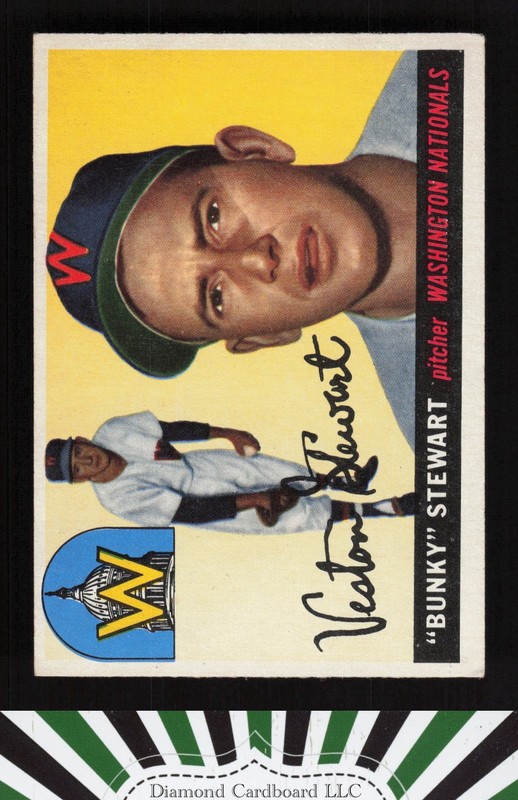 1955 Topps #136 Bunky Stewart VGEX+ f, front
