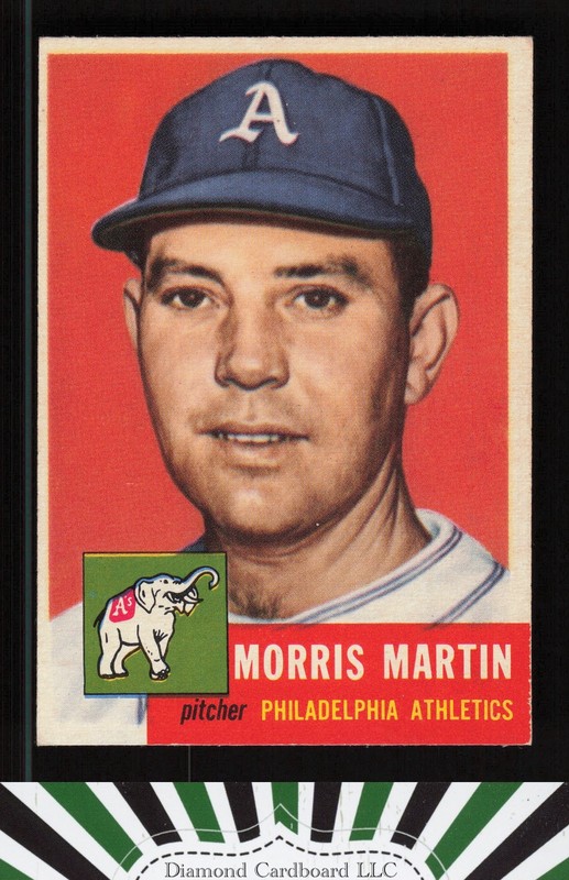 1953 Topps #227 Morris Martin EX f, front