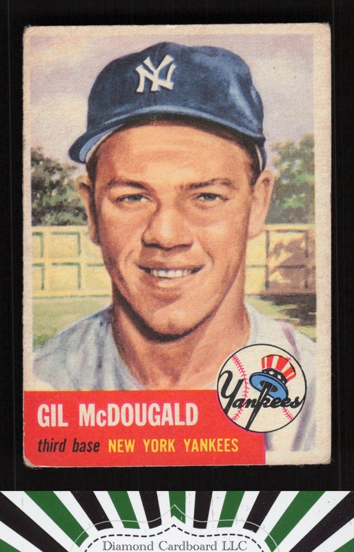 1953 Topps #43 Gil McDougald VG c, front