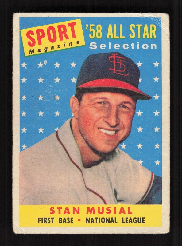 1958 Topps #476 Stan Musial GD c, front