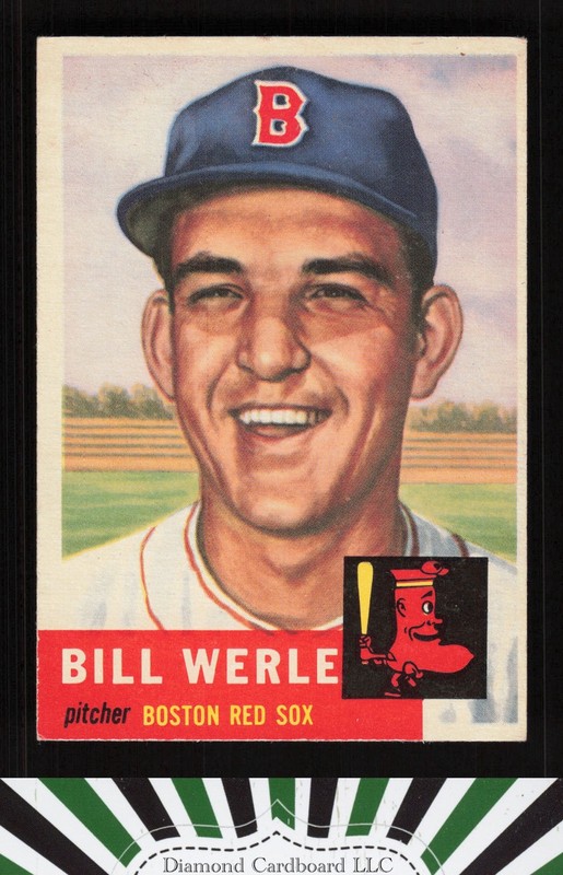 1953 Topps #170 Bill Werle EX g, front