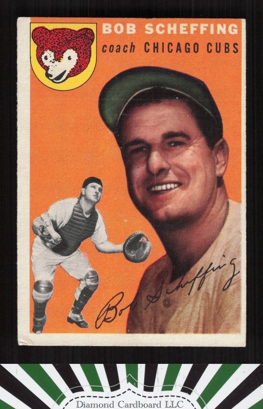 1954 Topps #76 Bob Scheffing VGEX d, front