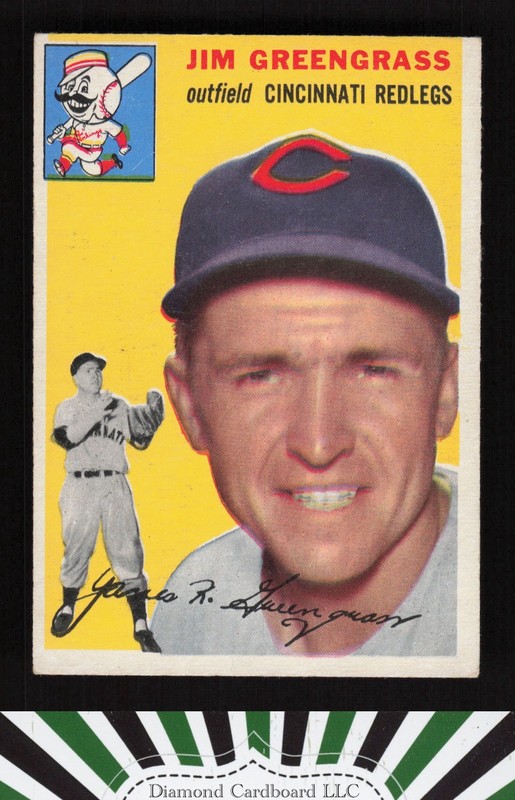 1954 Topps #22 Jim Greengrass VGEX f, front