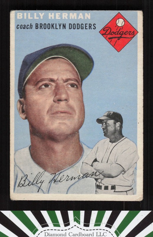 1954 Topps #86 Billy Herman GD b, front
