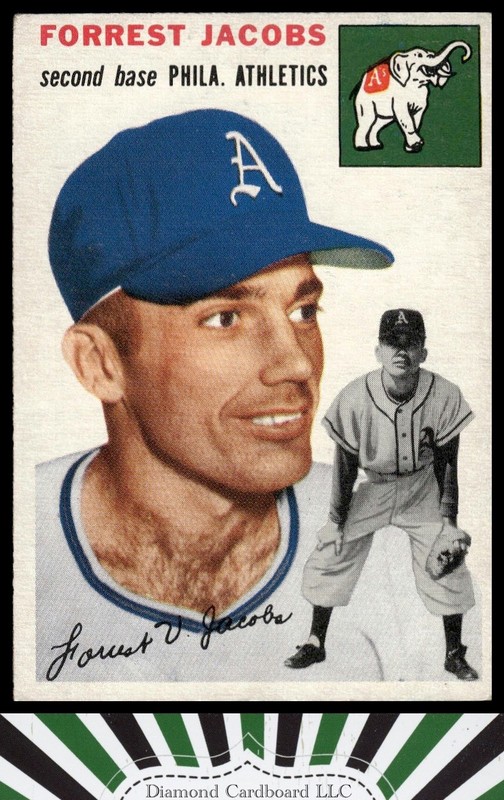 1954 Topps #129 Forrest Jacobs VGEX a, front