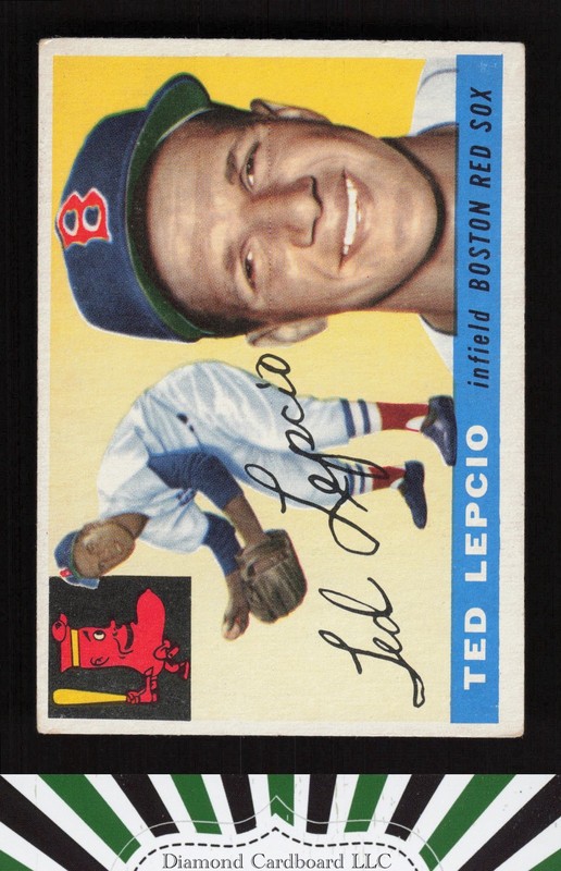 1955 Topps #128 Ted Lepcio VGEX c, front