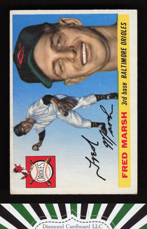 1955 Topps #13 Fred Marsh VGEX f, front