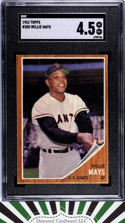 1962 Topps #300 Willie Mays SGC 4.5, front