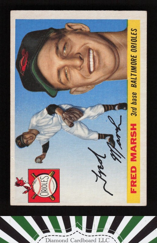 1955 Topps #13 Fred Marsh VG+ d, front
