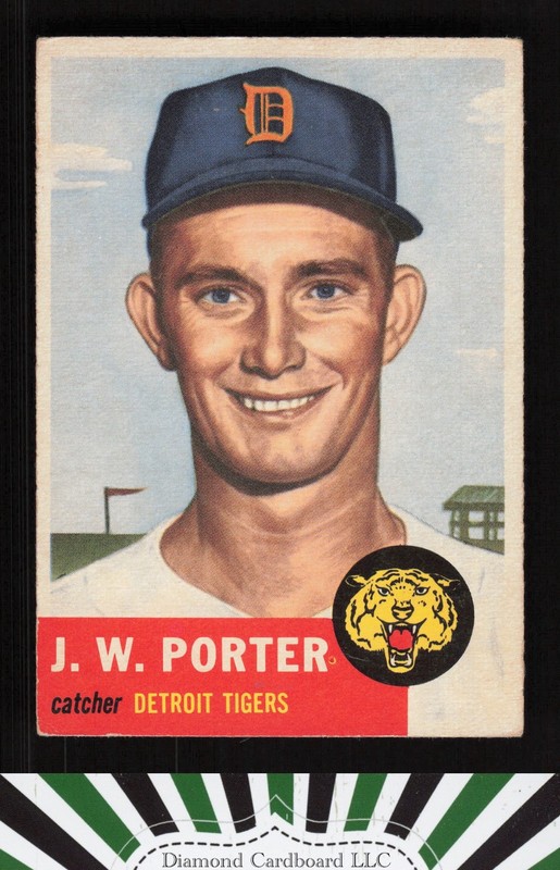 1953 Topps #211 J.W. Porter VGEX c, front