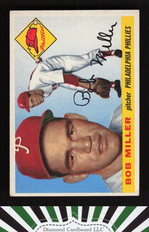 1955 Topps #157 Bob Miller VG+ c, front