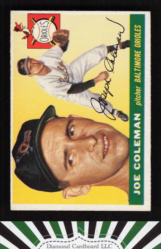 1955 Topps #162 Joe Coleman VGEX+ b, front