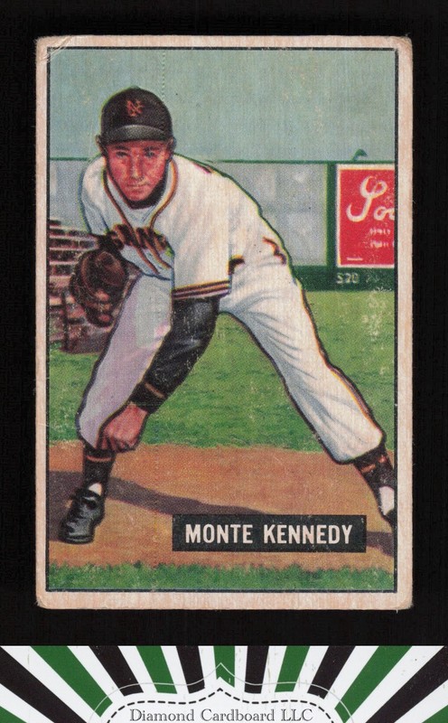 1951 Bowman #163 Monte Kennedy GD, front