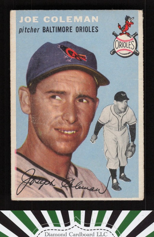 1954 Topps #156 Joe Coleman VG d, front