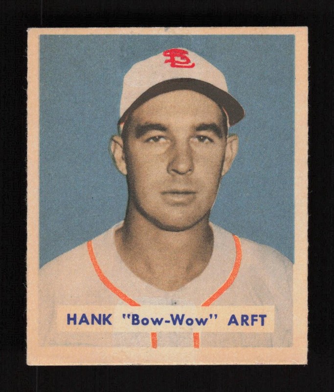 1949 Bowman #139 Hank "Bow-Wow" Arft VGEX (but tape on front), front