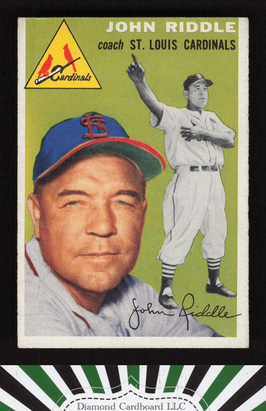 1954 Topps #147 Johnny Riddle EX a, front