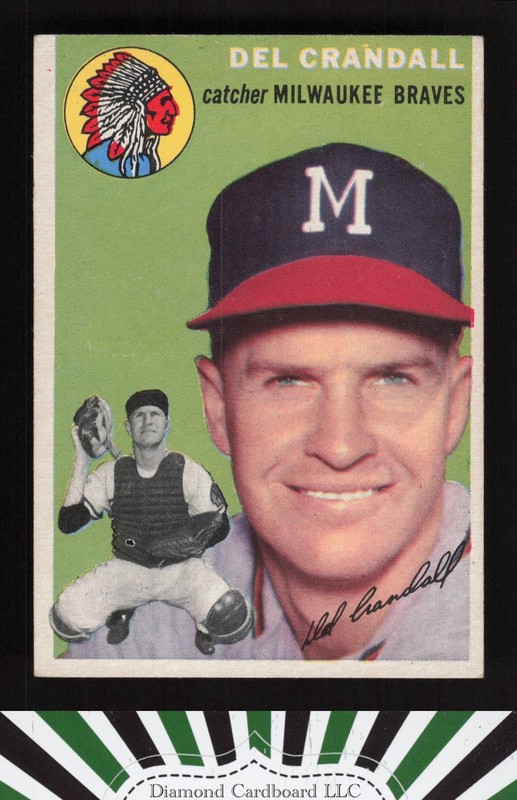 1954 Topps #12 Del Crandall VGEX a, front