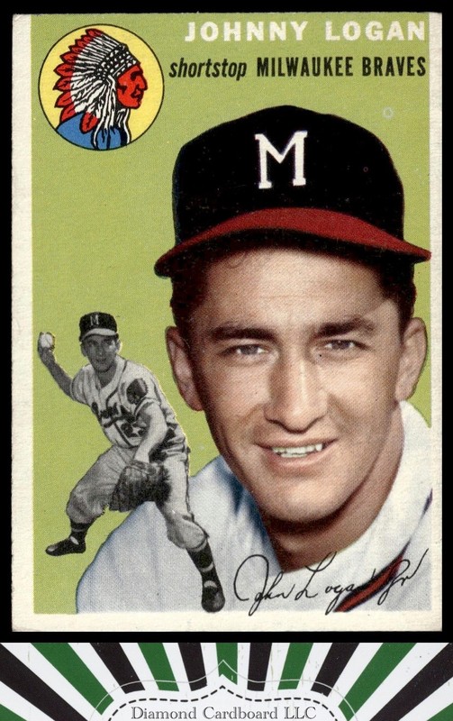 1954 Topps #122 Johnny Logan VGEX+ j, front