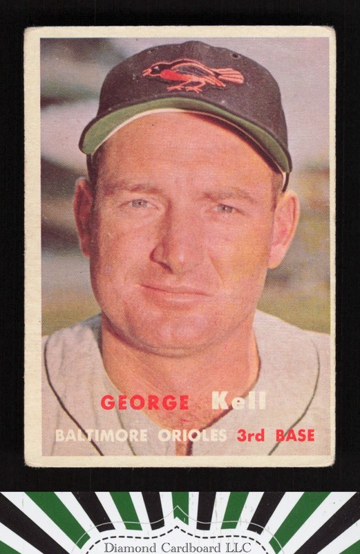 1957 Topps #230 George Kell VG+ d, front