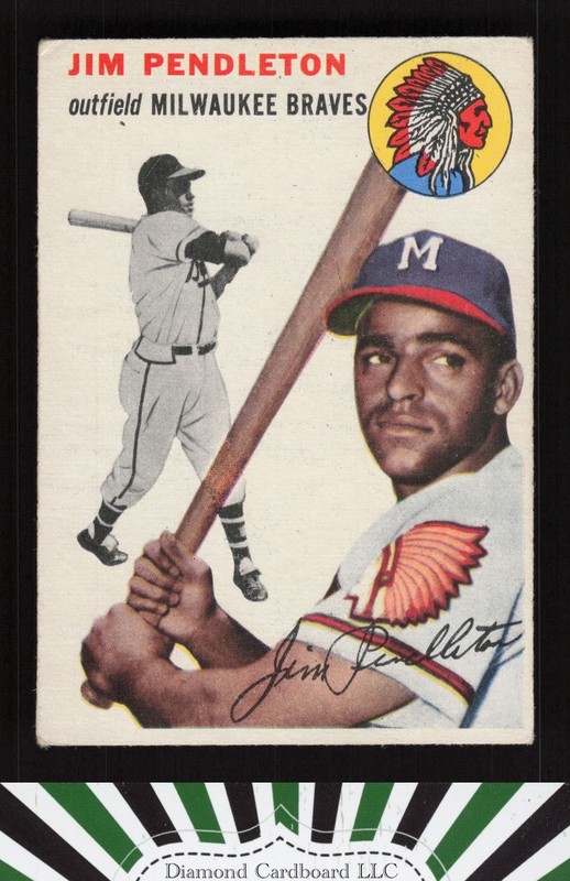 1954 Topps #165 Jim Pendleton VGEX i, front