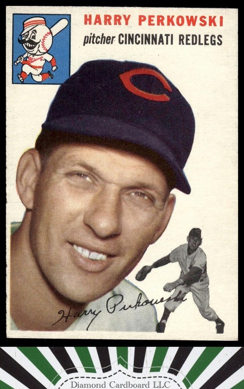 1954 Topps #125 Harry Perkowski EX k, front