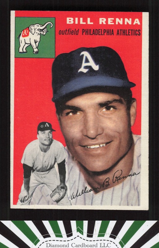 1954 Topps #112 Bill Renna EX d, front