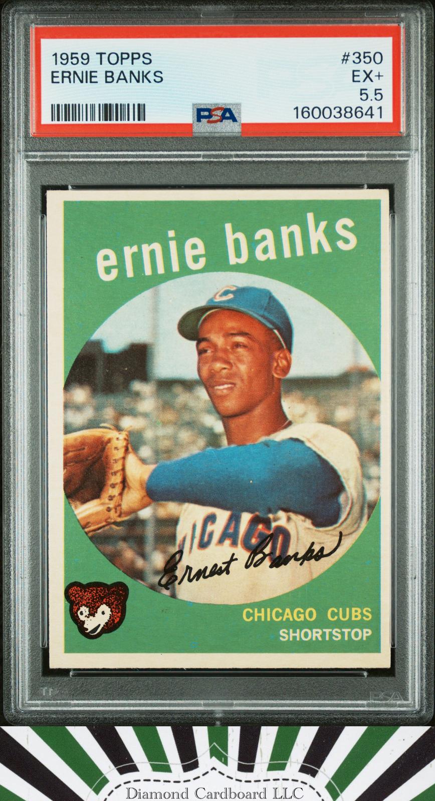 1959 Topps #350 Ernie Banks PSA 5.5, front