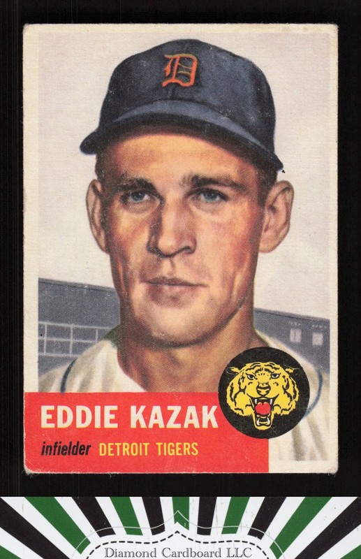 1953 Topps #194 Eddie Kazak VG d, front