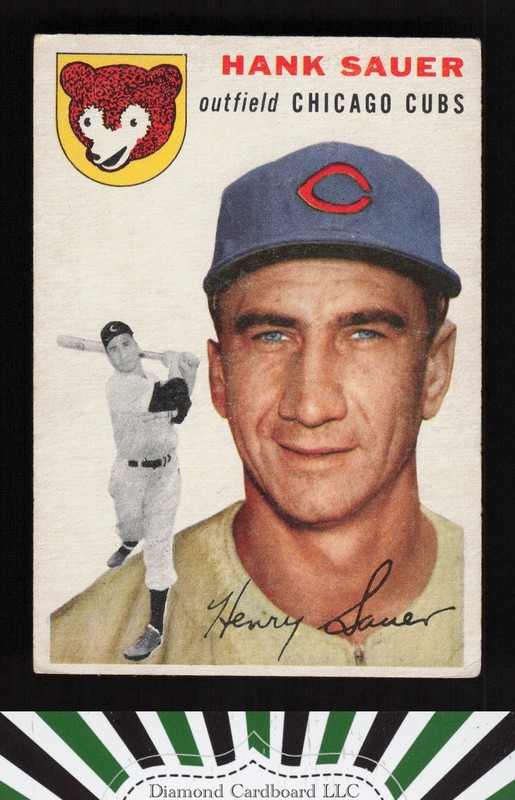 1954 Topps #4 Hank Sauer VGEX l, front