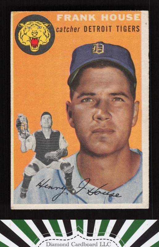 1954 Topps #163 Frank House VG b, front