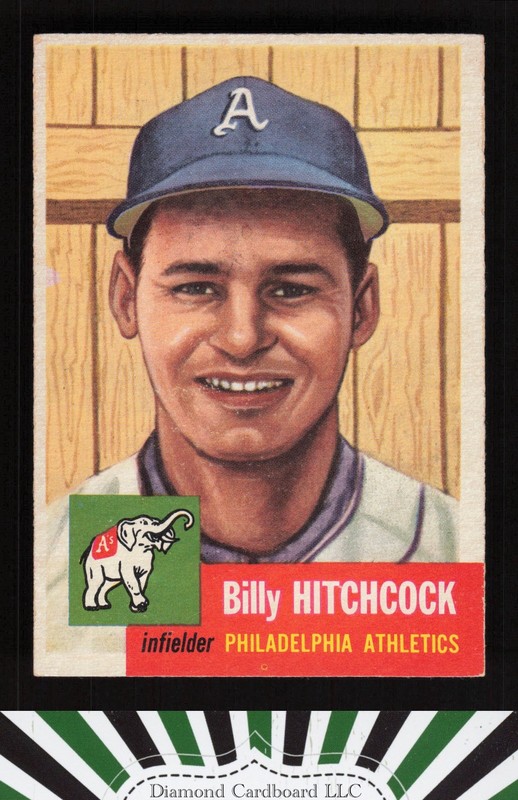 1953 Topps #17 Billy Hitchcock VGEX+ c, front