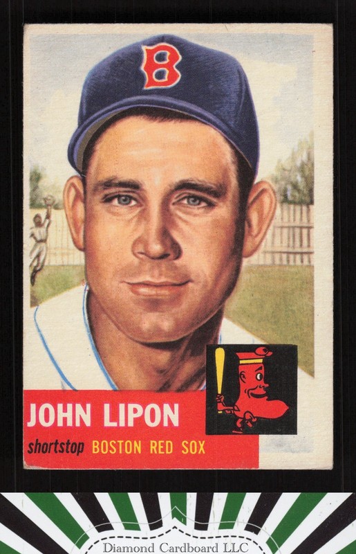 1953 Topps #40 Johnny Lipon VGEX b, front