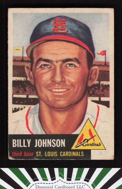 1953 Topps #21 Billy Johnson VG [CENTERED] b, front