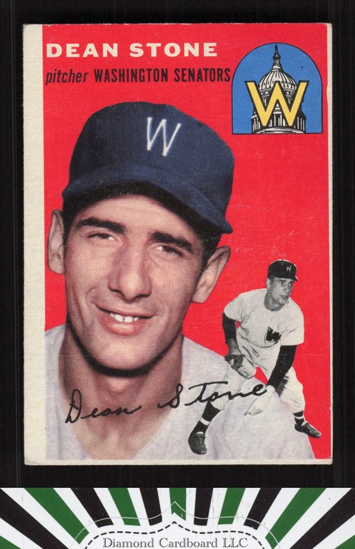 1954 Topps #114 Dean Stone VG d, front