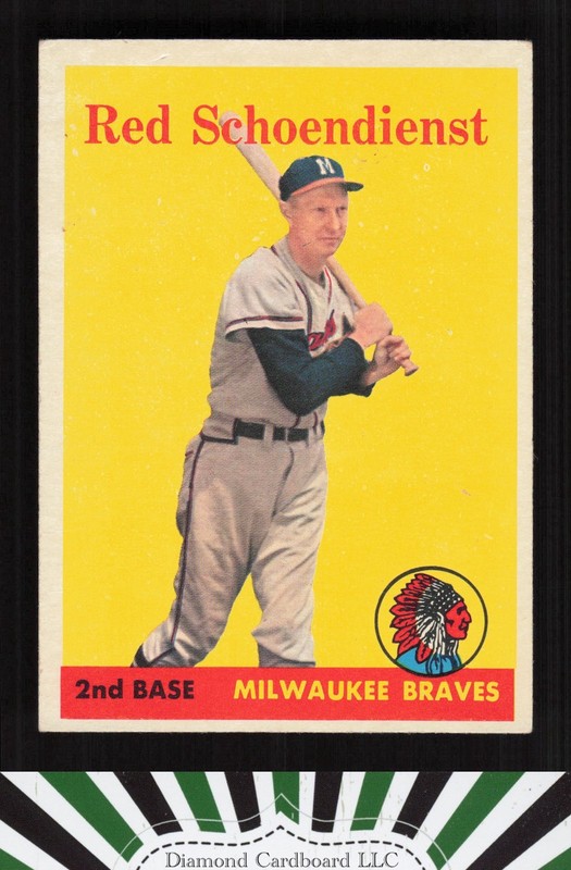 1958 Topps #190 Red Schoendienst VG j, front