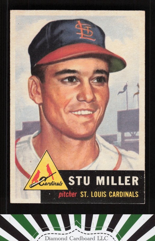 1953 Topps #183 Stu Miller VG [DEAD CENTERED] a, front