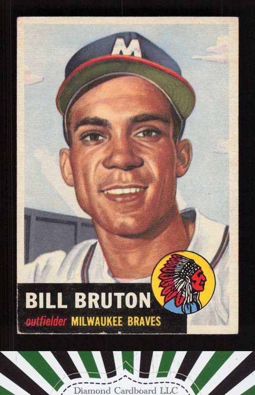 1953 Topps #214 Bill Bruton VG [NICELY CENTERED] g, front