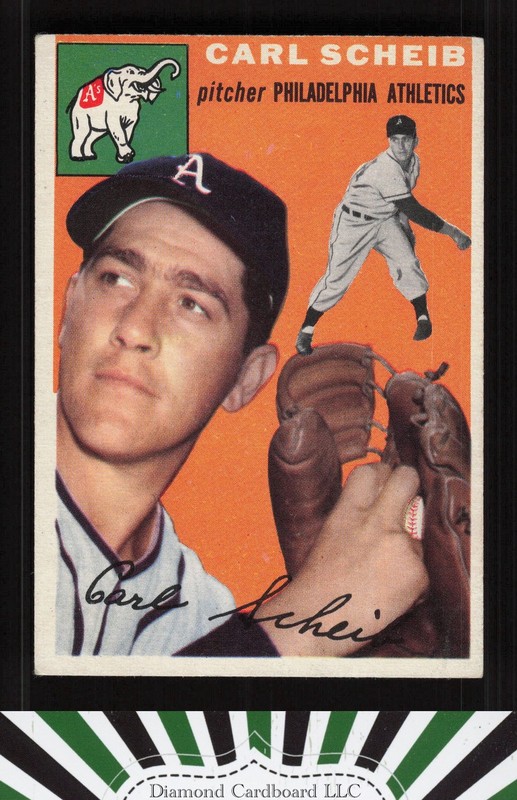 1954 Topps #118 Carl Scheib VG+ g, front