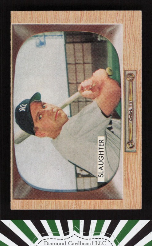 1955 Bowman #60 Enos Slaughter EXMT b, front