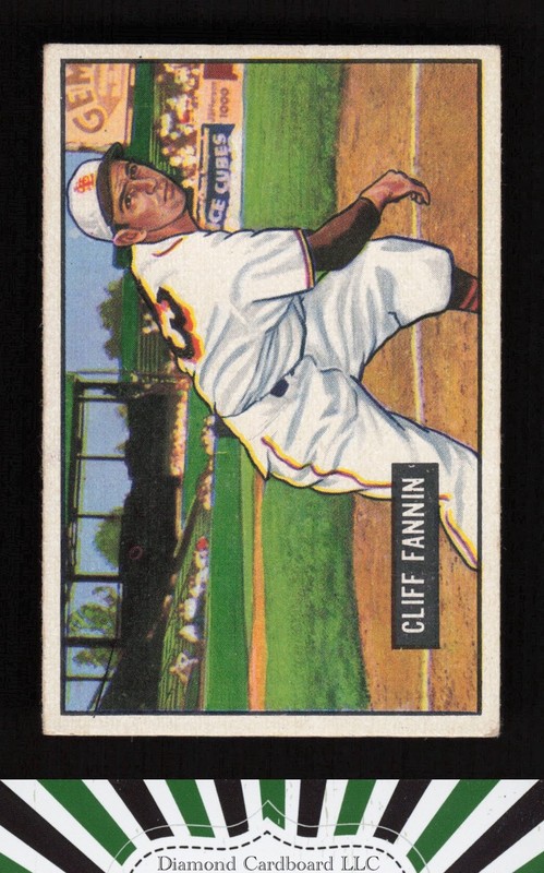 1951 Bowman #244 Cliff Fannin VGEX+, front