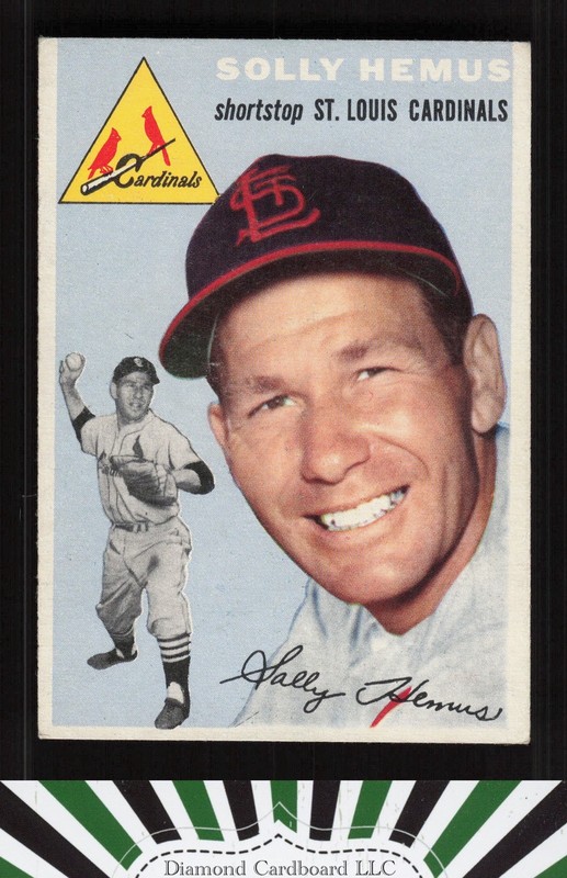 1954 Topps #117 Solly Hemus VGEX f, front