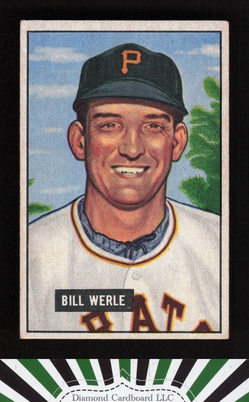 1951 Bowman #64 Bill Werle VG, front