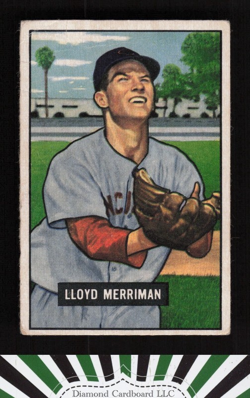 1951 Bowman #72 Lloyd Merriman GD, front
