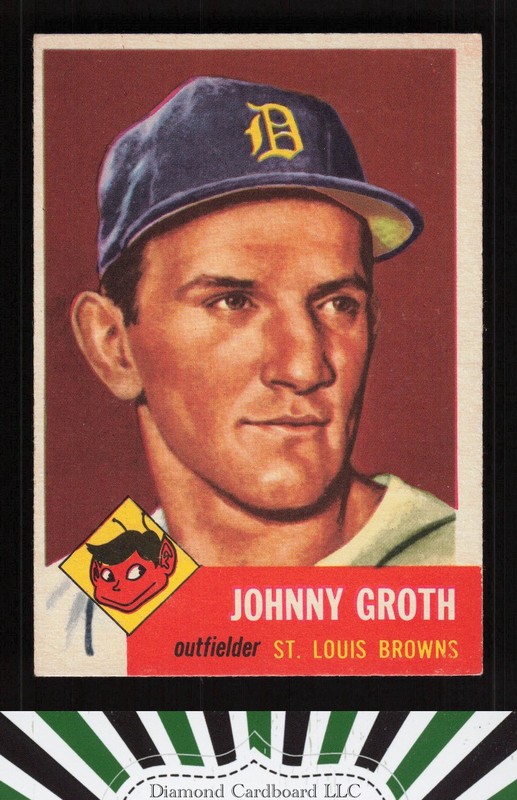 1953 Topps #36 Johnny Groth EX d, front