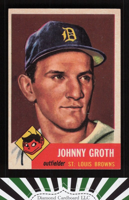 1953 Topps #36 Johnny Groth EXMT f, front