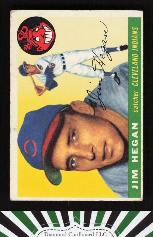 1955 Topps #7 Jim Hegan GD b, front