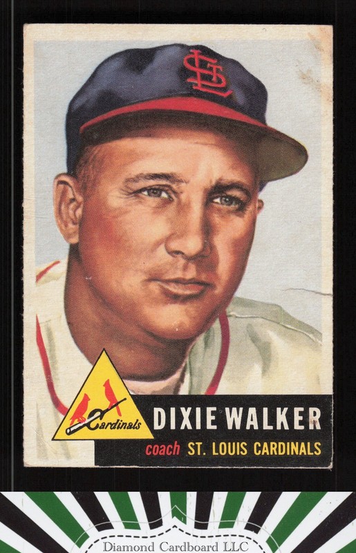 1953 Topps #190 Dixie Walker PR c, front