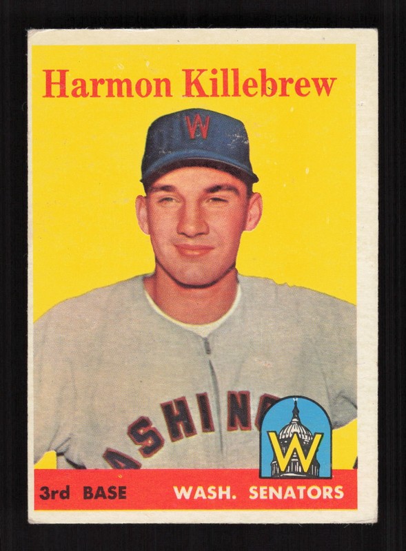 1958 Topps #288 Harmon Killebrew VG+ c, front
