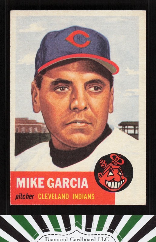 1953 Topps #75 Mike Garcia EXMT [GREAT EYE APPEAL] i, front