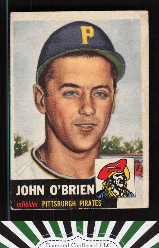 1953 Topps #223 Johnny O'Brien VG c, front